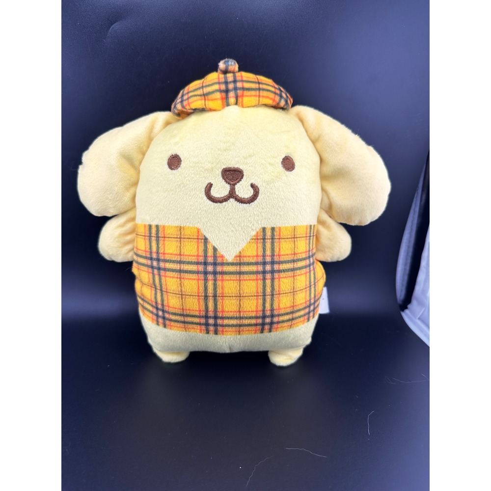 Sanrio Pompompurin Plush Jazwares Hello Kitty and Friends Plaid Outfit‎ 8 Inch